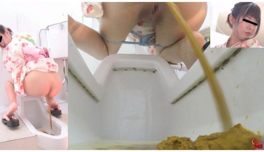 艶姿浴衣美人見返り大便 -和服とうなじとでっかい糞-